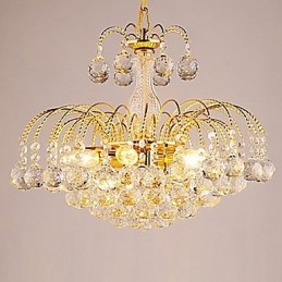 European Style Luxury 3 Light Chandelier With Crystal Balls