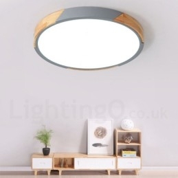 Dimmable Macaron Multi Colours Wood Ultra thin Ceiling Light with Acrylic Shade Ceiling Lamp Nordic Style