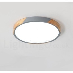 Dimmable Macaron Multi Colours Wood Ultra thin Ceiling Light with Acrylic Shade Ceiling Lamp Nordic Style
