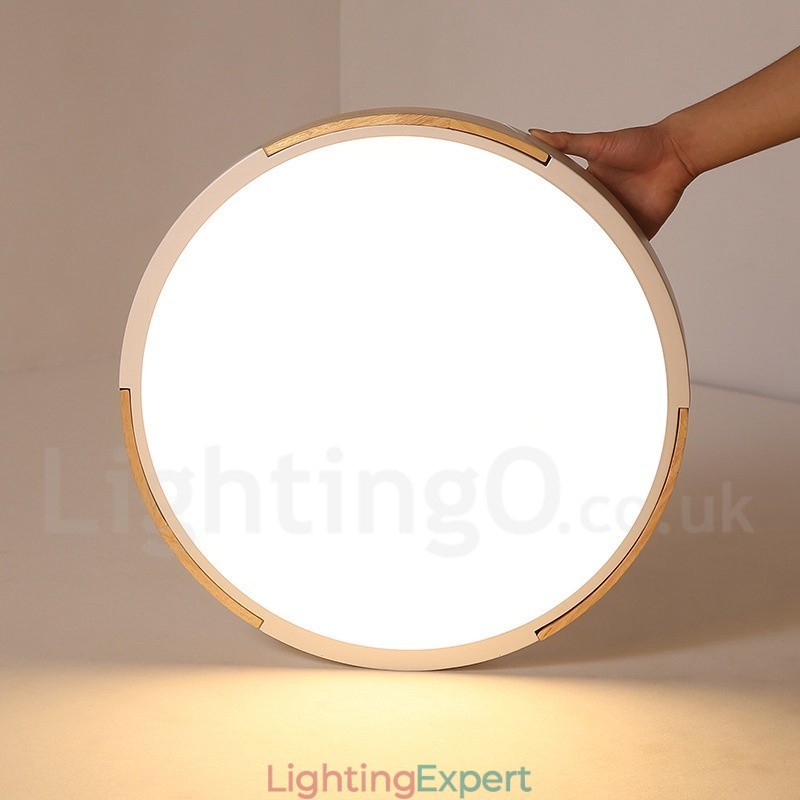 Dimmable Macaron Multi Colours Wood Ultra thin Ceiling Light with Acrylic Shade Ceiling Lamp Nordic Style