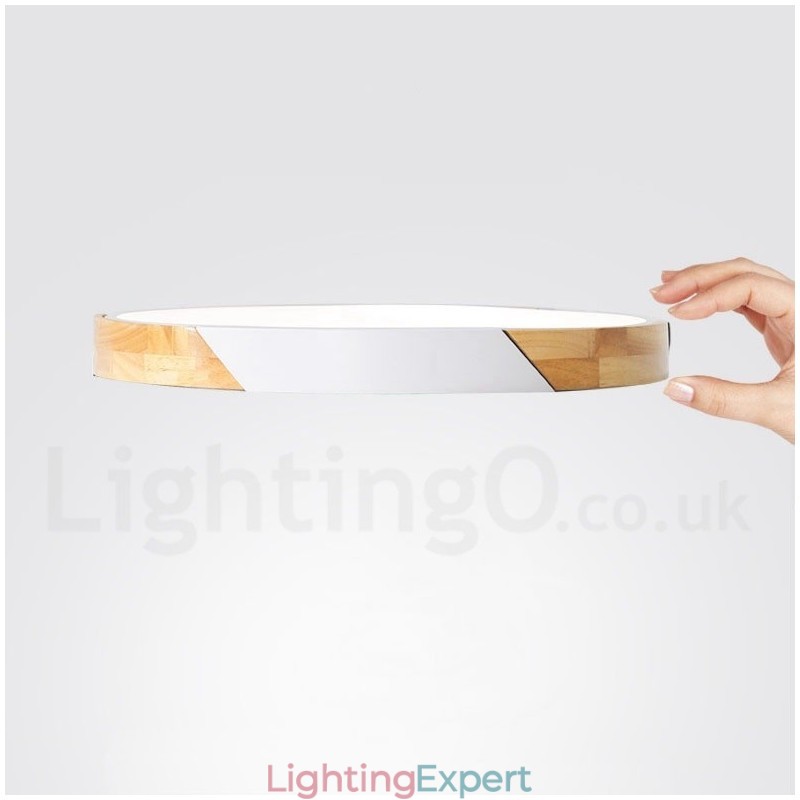 Dimmable Macaron Multi Colours Wood Ultra thin Ceiling Light with Acrylic Shade Ceiling Lamp Nordic Style