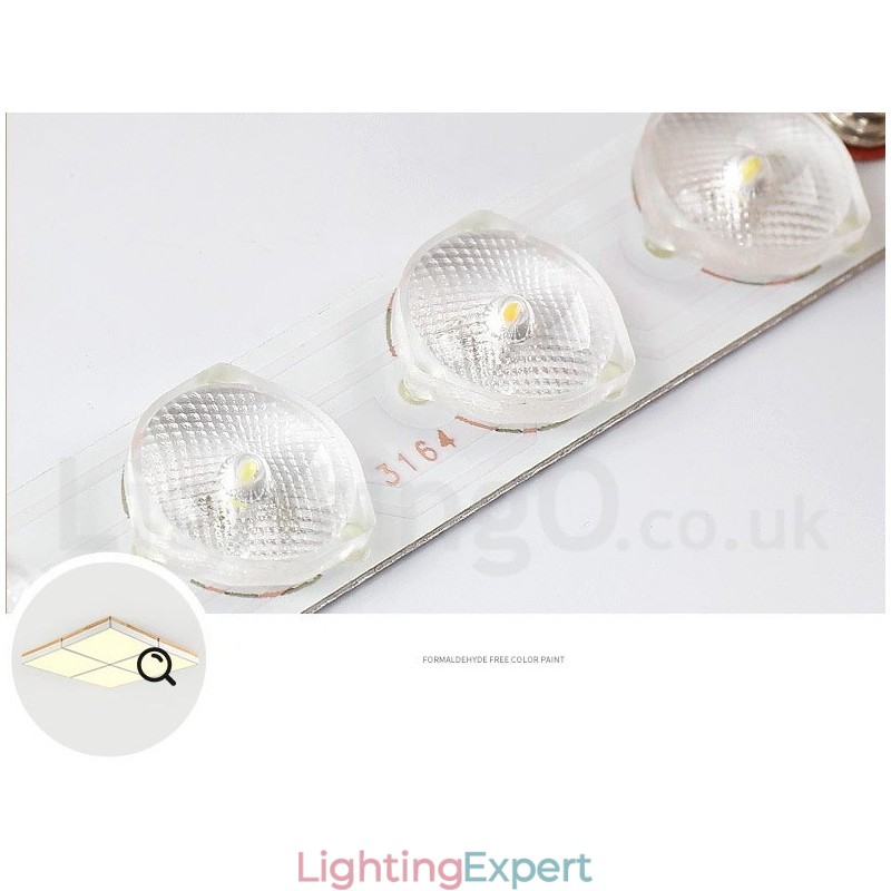 Large Square Dimmable Macaron Ultra thin Multi Colours Wood Ceiling Light with Acrylic Shade Ceiling Lamp Nordic Style