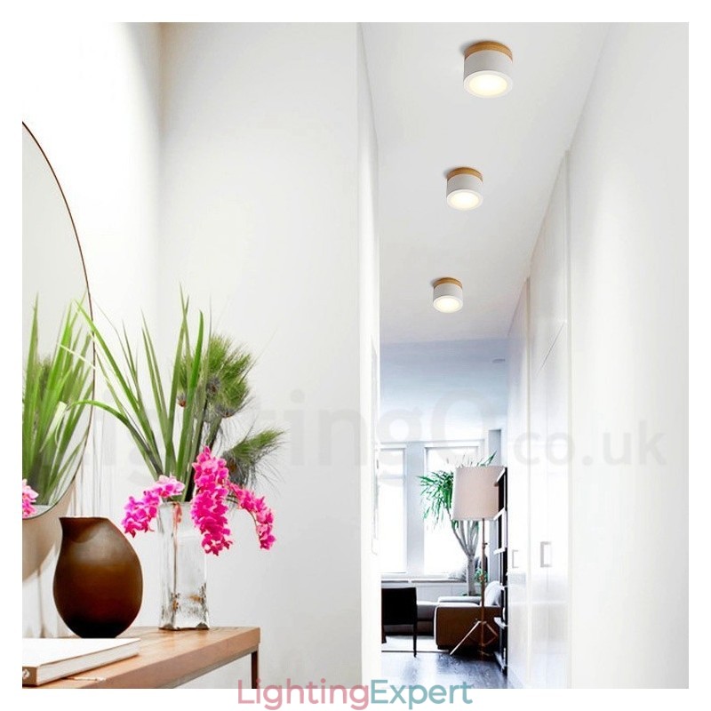 Wood Modern Design Mini Ceiling Light with Acrylic Shade Special for Also Can be Used as Wall Light