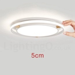 Dimmable Macaron Ultra thin Multi Colours Wood Round Ceiling Light with Acrylic Shade Ceiling Lamp Nordic Style