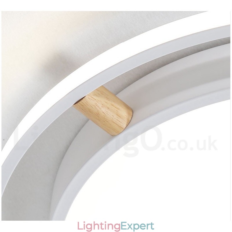 Dimmable Macaron Ultra thin Multi Colours Wood Round Ceiling Light with Acrylic Shade Ceiling Lamp Nordic Style
