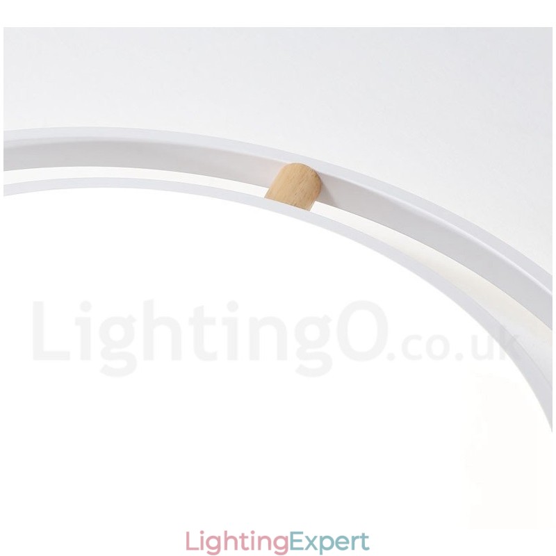 Dimmable Macaron Ultra thin Multi Colours Wood Round Ceiling Light with Acrylic Shade Ceiling Lamp Nordic Style
