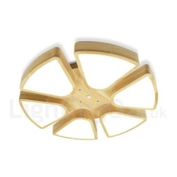 Wood Petal Ceiling Light with Acrylic Shade Ceiling Lamp Nordic Style