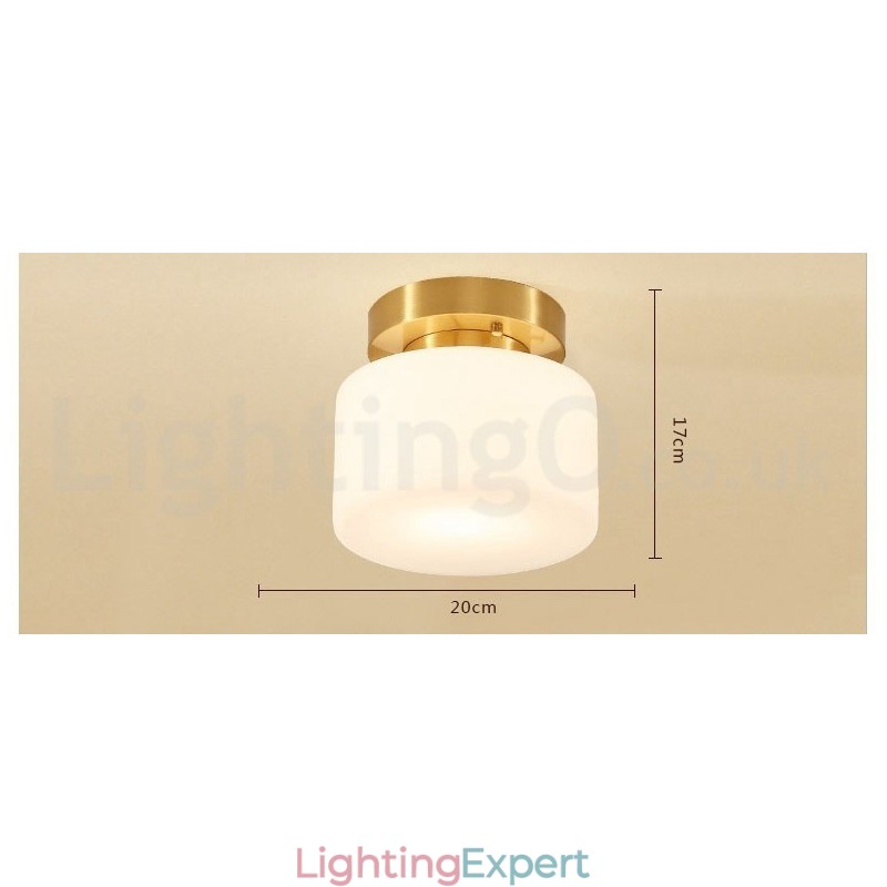 Retro Vintage Flush Mount Ceiling Light with Shade