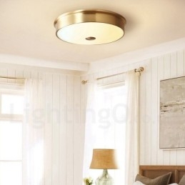 Retro Vintage Flush Mount Ceiling Light with Glass Shade