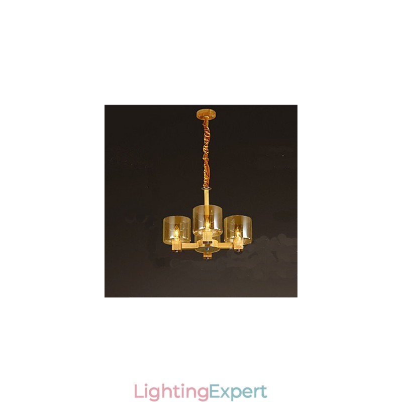 Fashion Pendant lamp Table Wooden Glass Cover