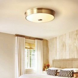 Retro Vintage Flush Mount Ceiling Light with Glass Shade
