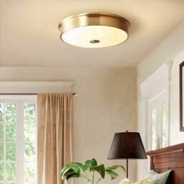 Retro Vintage Flush Mount Ceiling Light with Glass Shade