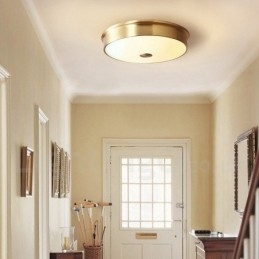 Retro Vintage Flush Mount Ceiling Light with Glass Shade