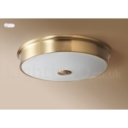 Retro Vintage Flush Mount Ceiling Light with Glass Shade