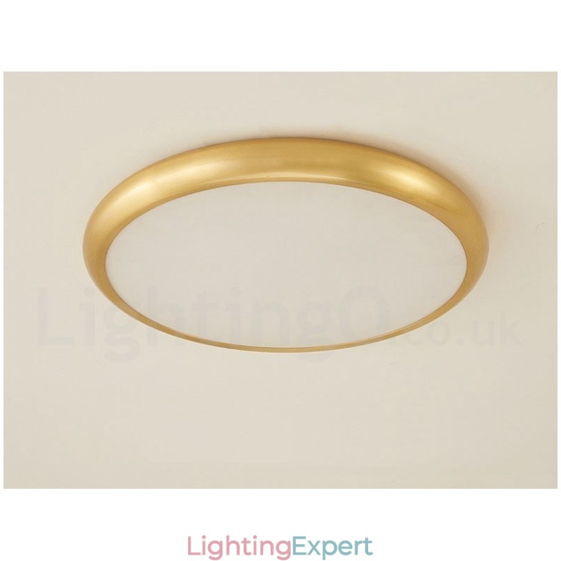 Ultra Thin Dimmable Modern Contemporary Nordic Style Flush Mount Brass Ceiling Lights with Acrylic Shade Also Can Be Used As Wall Light