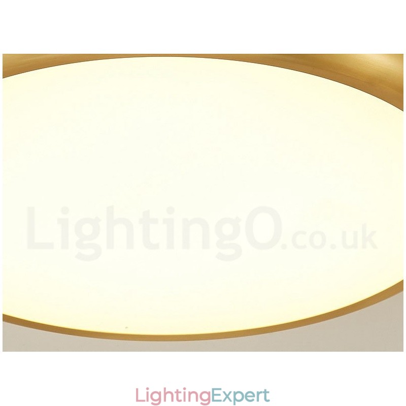 Ultra Thin Dimmable Modern Contemporary Nordic Style Flush Mount Brass Ceiling Lights with Acrylic Shade Also Can Be Used As Wall Light