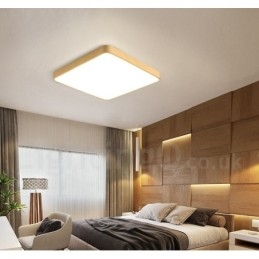 Ultra Thin Square Dimmable Modern Contemporary Nordic Style Flush Mount Brass Ceiling Lights with Acrylic Shade Also Can Be Used As Wall Light