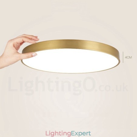 Ultra Thin 100% Brass Round Dimmable Modern Contemporary Nordic Style Flush Mount Brass Ceiling Lights with Acrylic Shade Also Can Be Used As Wall Light Ultra Thin 100% Brass Round Dimmable Modern Contemporary Nordic Style Flush Mount Brass Ceiling Lights with Acrylic Shade Also Can Be Used As Wall Light