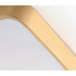 Ultra Thin Rectangle Dimmable Modern Contemporary Nordic Style Flush Mount Brass Ceiling Lights with Acrylic Shade Also Can Be Used As Wall Light