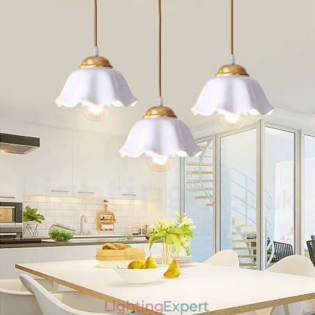 Pure Brass Rustic Lodge Nordic Style Pendant Light with Ceramics Shade Pure Brass Rustic Lodge Nordic Style Pendant Light with Ceramics Shade