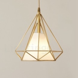 Pure Brass Rustic Lodge Nordic Style Pendant Light with Fabric Shade