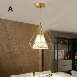 Pure Brass Rustic Lodge Nordic Style Pendant Light with Fabric Shade
