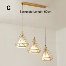 Pure Brass Rustic Lodge Nordic Style Pendant Light with Fabric Shade