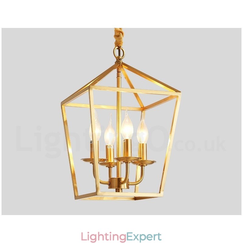 Pure Brass Rustic Lodge Nordic Style Pendant Light