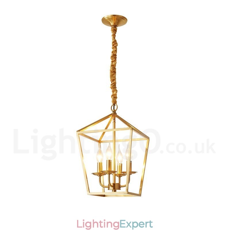 Pure Brass Rustic Lodge Nordic Style Pendant Light