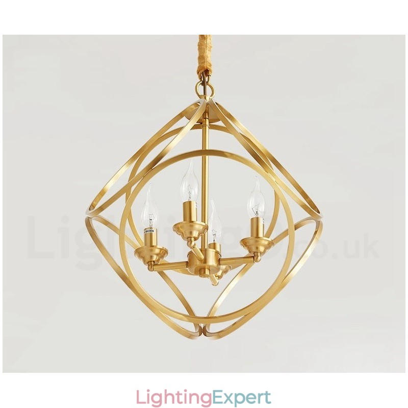 Pure Brass Rustic Lodge Nordic Style Pendant Light