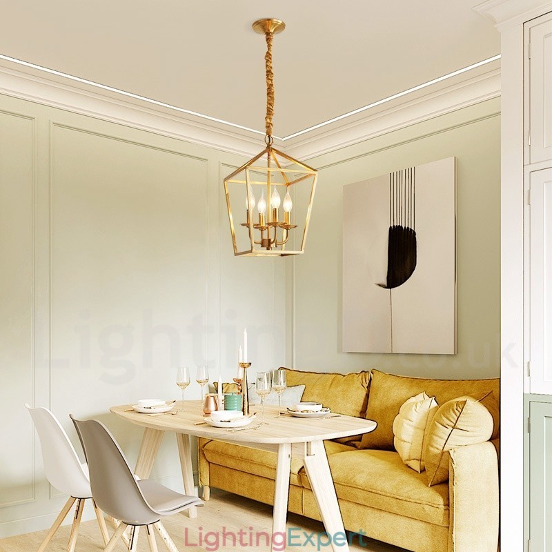 Pure Brass Rustic Lodge Nordic Style Pendant Light