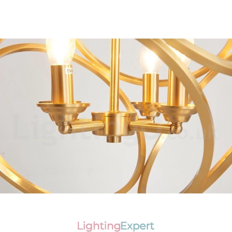 Pure Brass Rustic Lodge Nordic Style Pendant Light