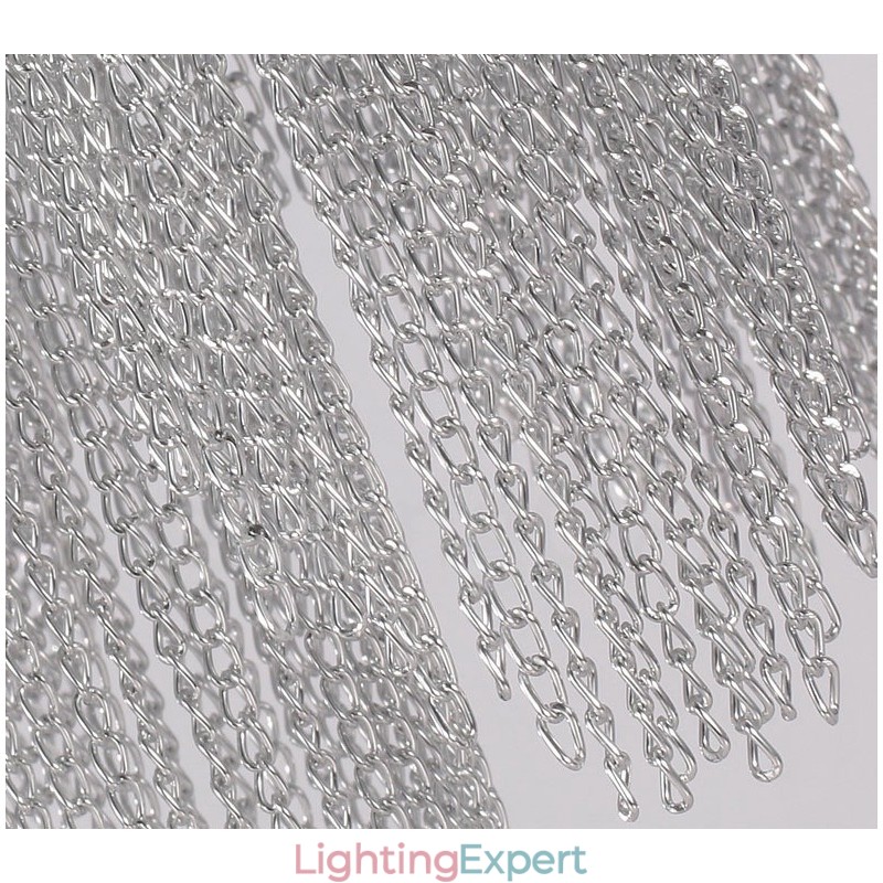 Aluminum Tassels Chandelier Designer Pendant Light Silver Colour
