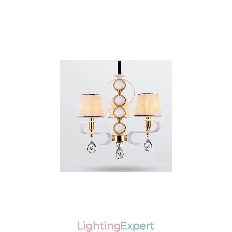 Fabric Chandelier 3 Light Modern Minimalist High Grade Lamp