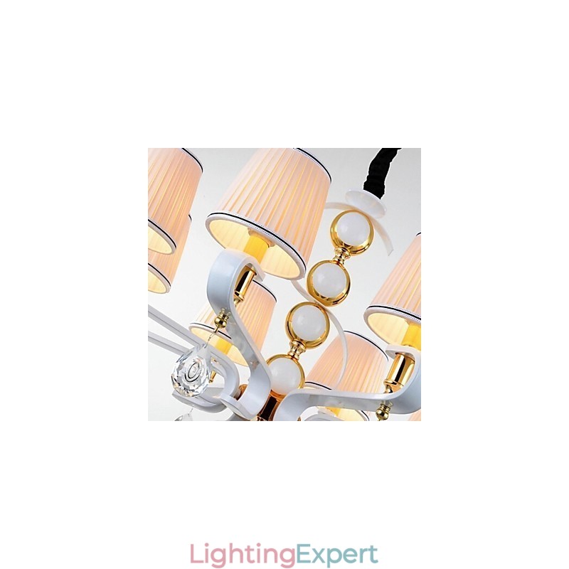 Fabric Chandelier 3 Light Modern Minimalist High Grade Lamp