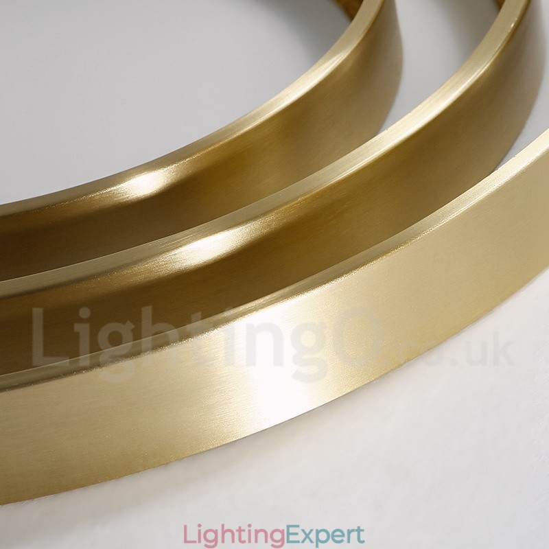 Brass Ultra Thin Round Dimmable Modern Contemporary Nordic Style Flush Mount Ceiling Lights with Acrylic Shade Also Can Be Used As Wall Light
