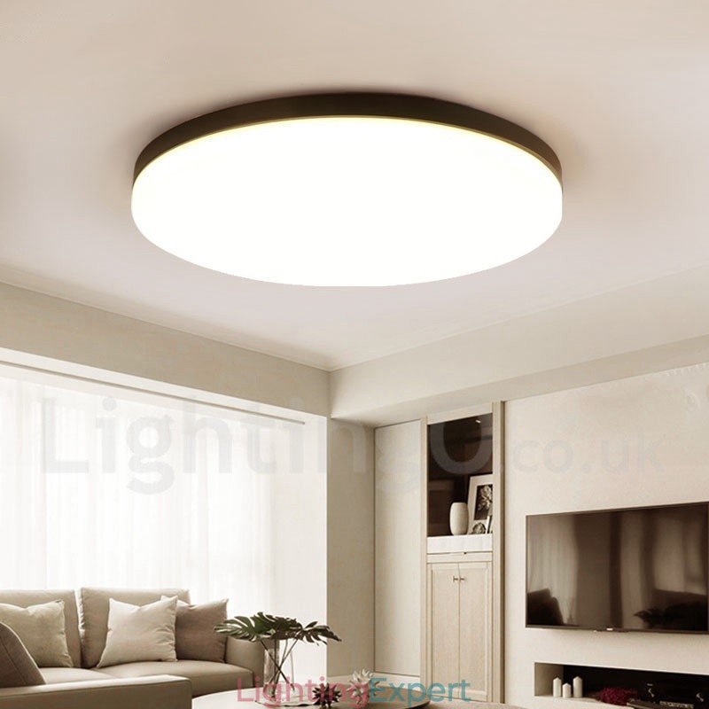 Ultra Thin Round Dimmable Modern Contemporary Nordic Style Flush Mount Ceiling Lights with Acrylic Shade Also Can Be Used As Wall Light