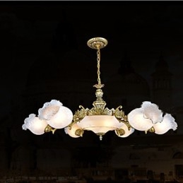 Traditional Classic Vintage Retro Bronze Metal Chandelier