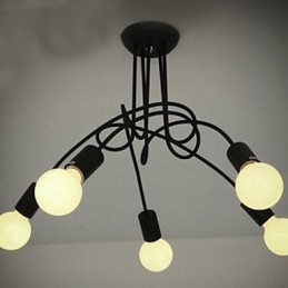 Modern Contemporary Painting Metal Chandelier