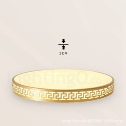 Round Pure Brass Modern Contemporary Nordic Style Flush Mount Ceiling Light with Acrylic Shade