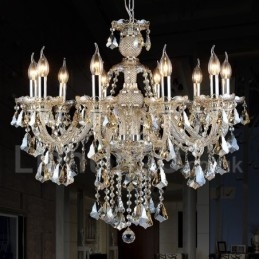 Retro Cognac Color K9 Crystal Modern Chandelier
