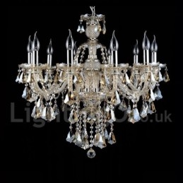 Retro Cognac Color K9 Crystal Modern Chandelier