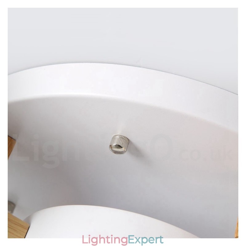 Wood Chandelier Modern Contemporary Nordic Style Flush Mount Ceiling Light with Acrylic Shade