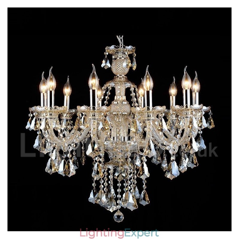Retro Cognac Color K9 Crystal Modern Chandelier