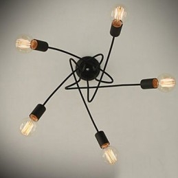 Modern Contemporary Painting Metal Chandelier