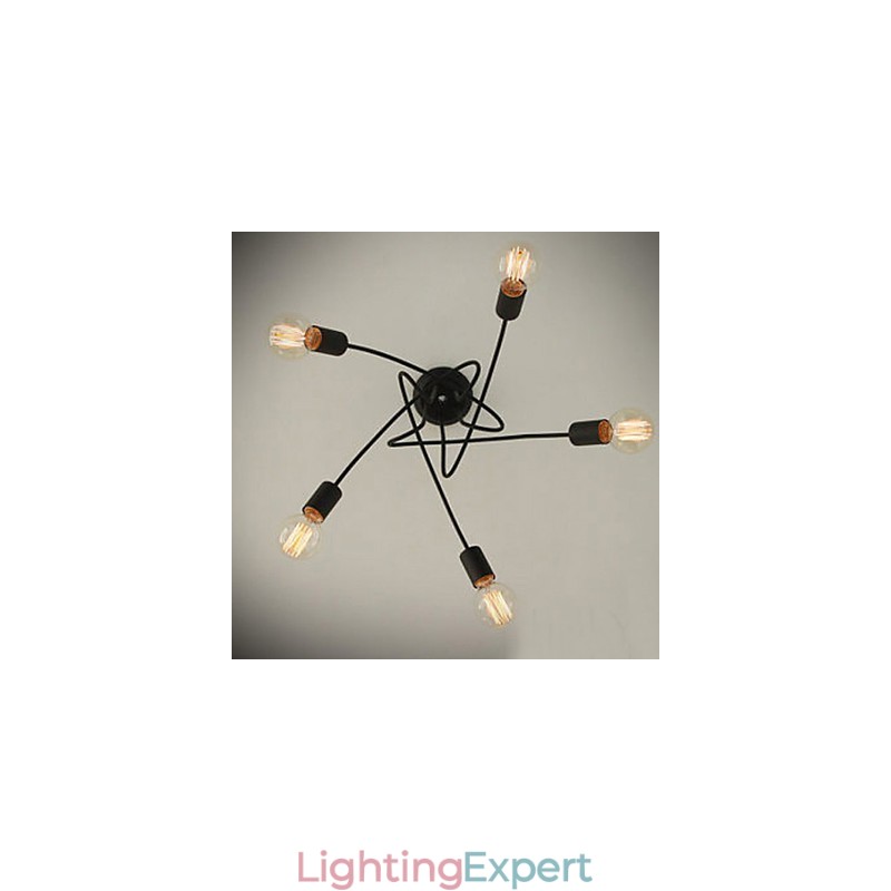 Modern Contemporary Painting Metal Chandelier