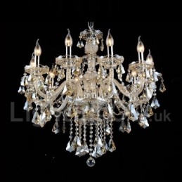 Retro Cognac Color K9 Crystal Modern Chandelier