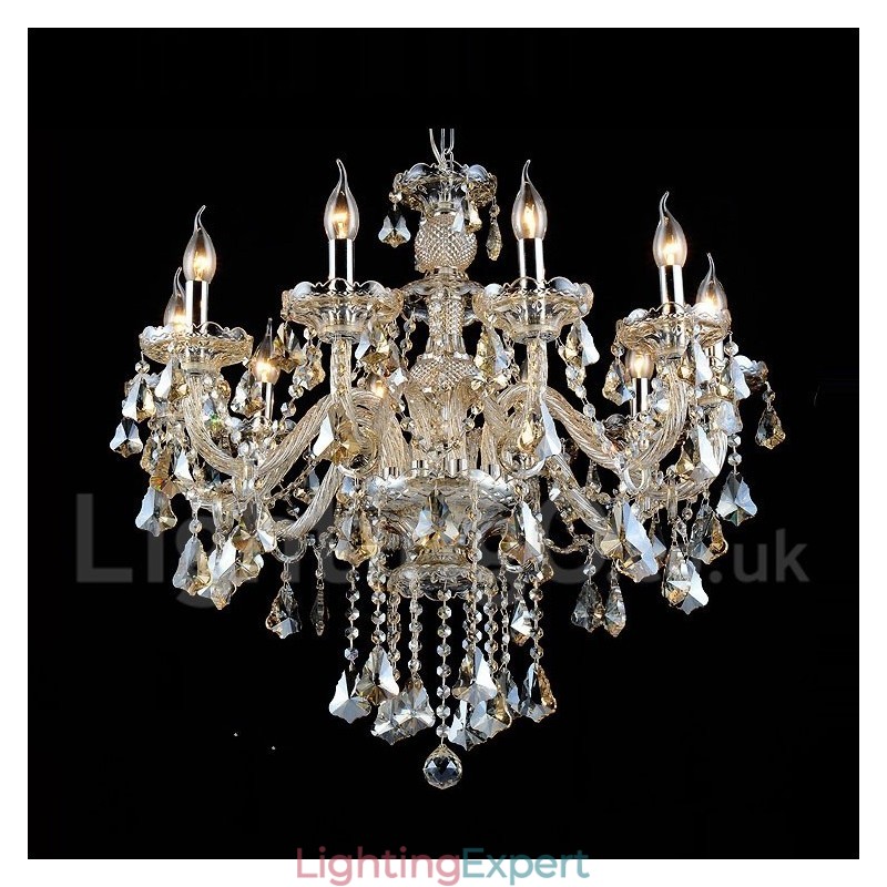 Retro Cognac Color K9 Crystal Modern Chandelier