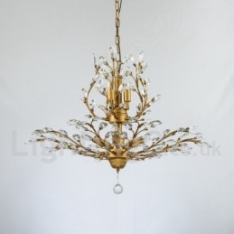 Crystal Iron Painting Chandelier with Crystal Modern Lighting Lamp