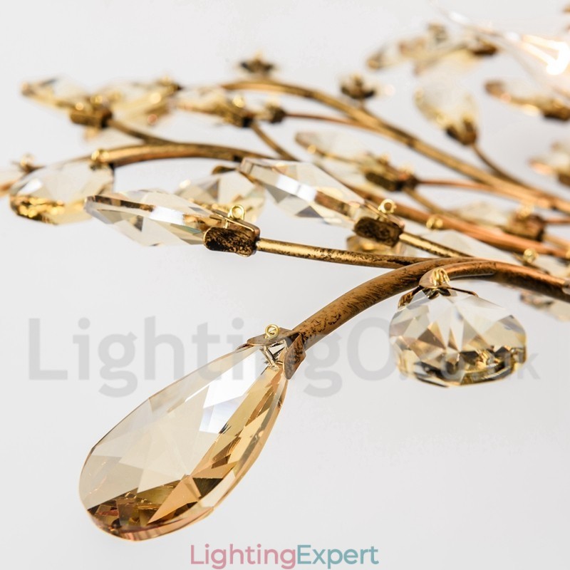 Crystal Iron Painting Chandelier with Crystal Modern Lighting Lamp
